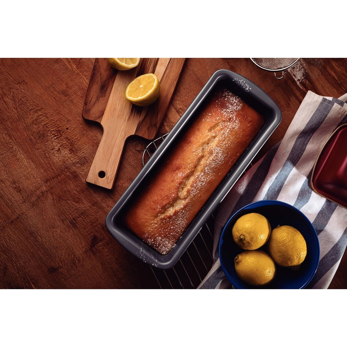 Tramontina Brasil Aluminum Bread Mold with Starflon Max Nonstick Coating Graphite